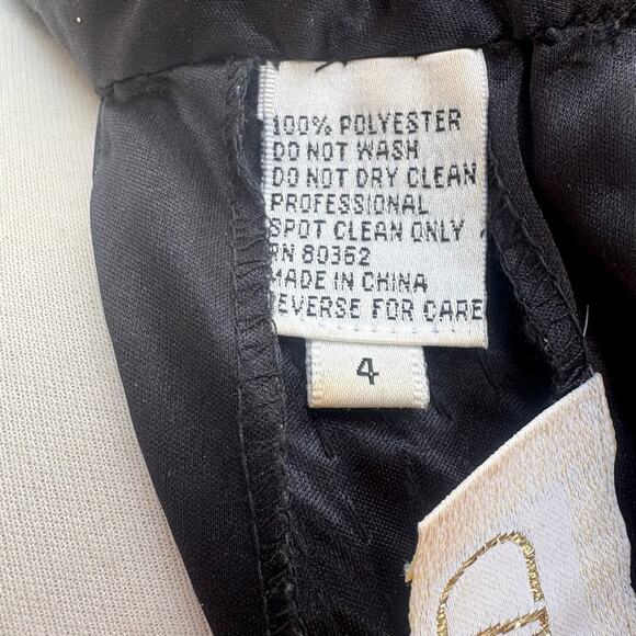 VTG Cache Little Black Dress Sz 4 Sequins Mini Bodycon Halter 90s Y2K Clubwear - Picture 10 of 12